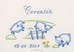 Tableau naissance Corentin en broderie traditionnelle