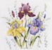 Les iris en broderie traditionnelle