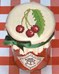 Dessus pot de confiture Cerises
