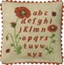 Coussin ABC Coquelicots sur toile Aida