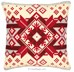 Coussin géométrie rouge 1