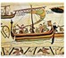 Un drakkar normand en broderie traditionnelle