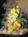 Pyramide de fruits et de fleurs