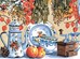 Porcelaine et fleurs séchées