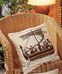 Coussin Drakkar en broderie traditionnelle
