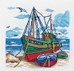 Bateau de pêche sur toile aida