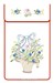 Cache torchon Panier Pt d'araignée sur toile coton blanc