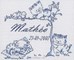 Tableau naissance chats en broderie traditionnelle