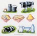 Les produits laitiers sur toile aida