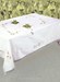 Nappe les petits légumes Dim 120x120 cm bordé de dentelle
