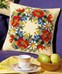 Coussin Couronne de Coquelicots et Pâquerettes