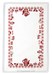 Napperon La vaisselle rouge -  Créatrion Cécile Vessière bordé de dentelle Dim 45x90 cm