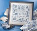 ABC toile de Jouy scène exotique  sur toile Aida