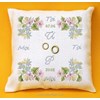 Coussin de Mariage Coins Fleuris