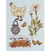 Gravure Champêtre: La poule