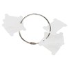 28 cartes en plastique + anneau métal 6 cm