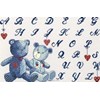ABC Les ours bleus  sur toile Aida