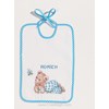 Bavoir l'ourson en broderie traditionnelle