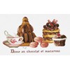 Dôme au chocolat et macarons