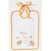 Bavoir poule en broderie traditionnelle
