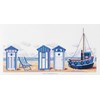 Cabines de plage sur toile aida