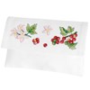 Pochette serviette groseilles et fleurs