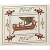 Tableautin drakkar en broderie traditionnelle