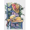 La chaise bleue en broderie traditionnelle