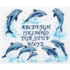 ABC dauphins sur toile aida