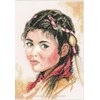Young Squaw sur toile de lin 12 fils - Lanarte - Lanarte