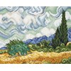 Wheat Field With Cypresses