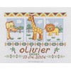 Tableau naissance savane en broderie traditionnelle