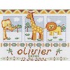 Tableau naissance savane  sur toile Aida