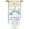 Message moutons  sur toile Aida