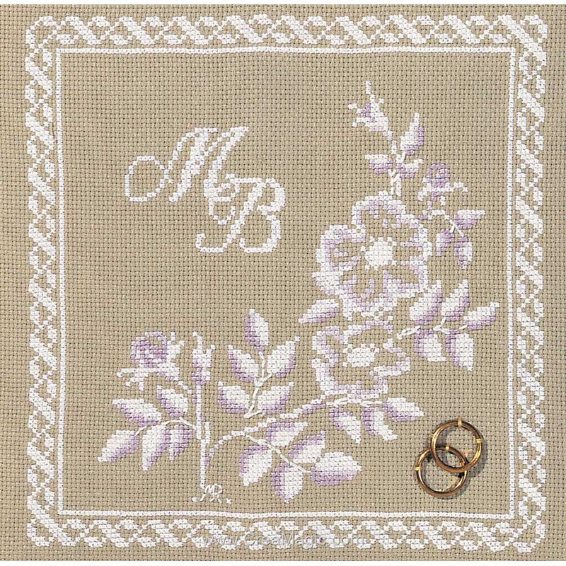 Point de croix à broder Cadeau de mariage sur toile aida kit broderie de Marie Coeur 4304