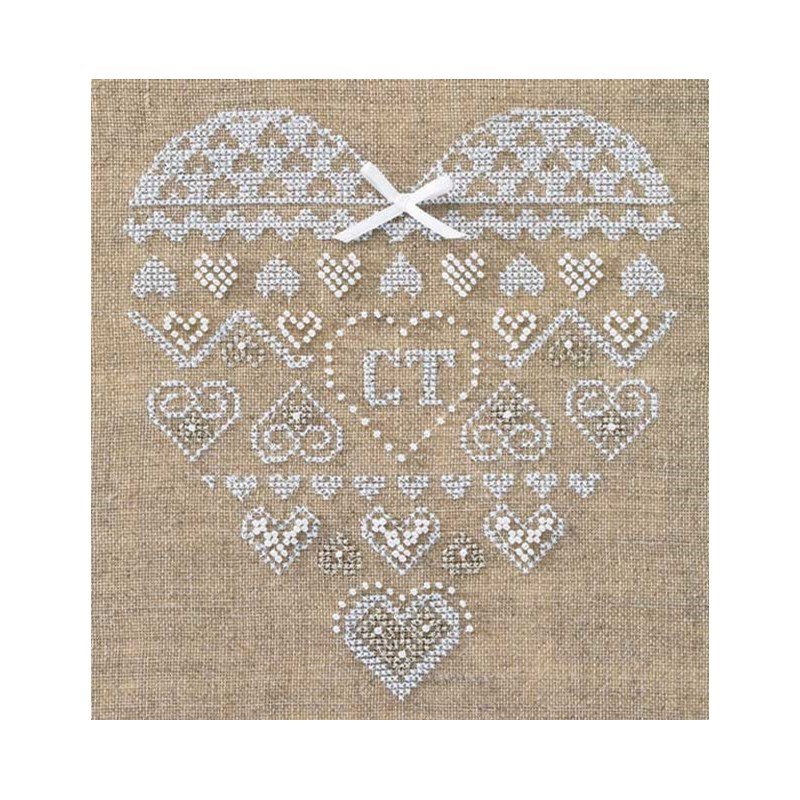 Point de croix DMC à broder Coeur de perles kit broderie BK320