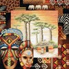 broderie au point de croix L'Afrique - Royal Paris - Royal Paris