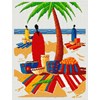 broderie au point de croix LE MARCHE DE LA PLAGE sur toile aida 7.0 - Anagram - Anagram