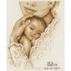 broderie au point de croix Tableau de naissance  Dans les bras de maman  - Vervaco - Vervaco