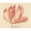 broderie au point de croix Tableau de naissance  Les petits pieds  - Vervaco - Vervaco
