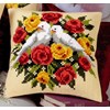 Coussin Fleurs et Tourterelles - Vervaco - Vervaco