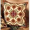 Coussin Géométrie Vert Fleurs - Vervaco - Vervaco