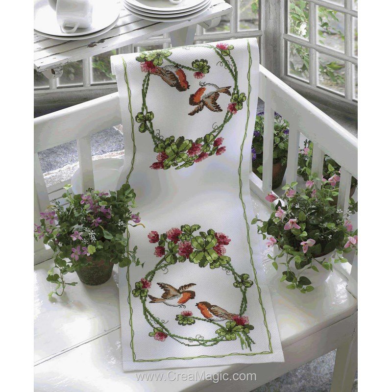 Chemin de table en kit à broder Anchor