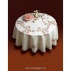 Nappe Emilie Dim 120x120 cm bordé de dentelle à broder en broderie traditionnelle - Avila - Avila