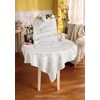 Nappe Fleurs Blanches à broder en broderie traditionnelle - Vervaco - Vervaco