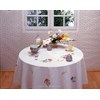 Nappe Laure Dim 120x120 cm bordé de dentelle à broder en broderie traditionnelle - Avila - Avila