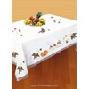 Nappe les fruits Dim 120x120 cm bordé de dentelle à broder en broderie traditionnelle - Avila - Avila