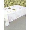Nappe les petits légumes Dim 120x120 cm bordé de dentelle à broder en broderie traditionnelle - Avila - Avila