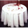 Nappe les petits voeurs Dim 120x120 cm bordé de dentelle à broder en broderie traditionnelle - Avila - Avila