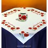 Nappe Ourlée Coquelicots à broder au point de croix - Luc Création - Luc Création